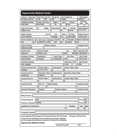 9+ Medical Chart Template - Free Word, Excel, PDF Format Download ...