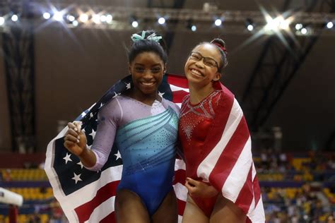 Simone Biles makes history with all-around gold at world championships