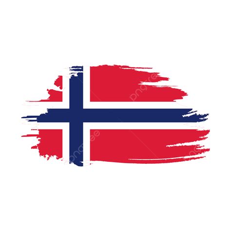 Norway Flag Stylized On White Transparent Background, Norway Flag Brush ...