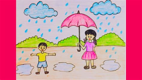 Rainy Season Drawing Pictures For Kids