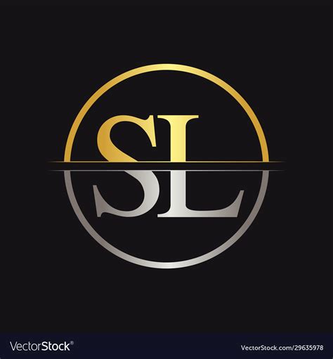 Initial letter sl logo design template Royalty Free Vector