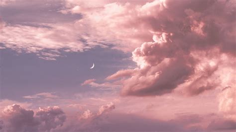 Pink Sky Moon Wallpaper