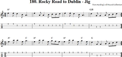 Rocky Road to Dublin Mandolin Tab | Banjo tabs, Dublin, Rocky