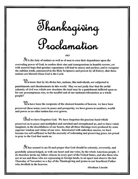 Abraham Lincoln Making Thanksgiving a National Holiday in 1863