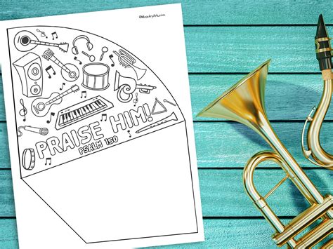 'Praise Him' Printable Trumpet Craft • MinistryArk