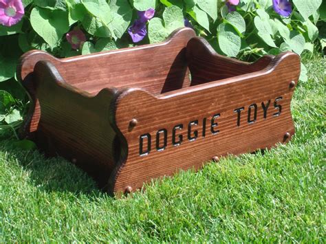 Dog Toy Box Personalized Dog Toy Box Wood by SammieJosDogProducts