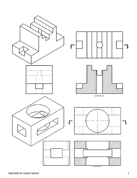 Orthographic Drawing Examples