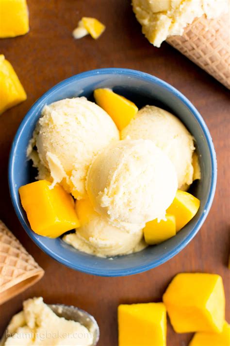 3 Ingredient Mango Coconut Vegan Ice Cream (Paleo, Dairy-Free, GF ...