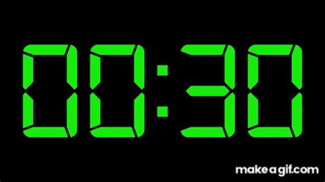 30 second digital countdown timer (with Countdown sound effect) on Make ...