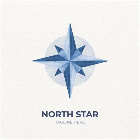 Free Vector | Watercolor north star logo | North star, Star logo design ...