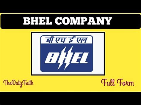 BHEL Company Full Form || What is Full Name Of Bhel - YouTube