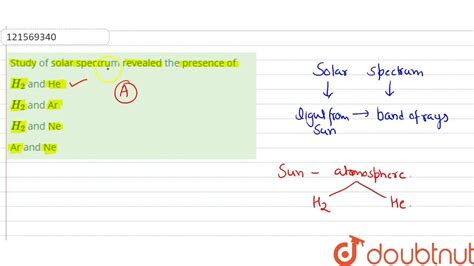 Study of solar spectrum revealed the presence of