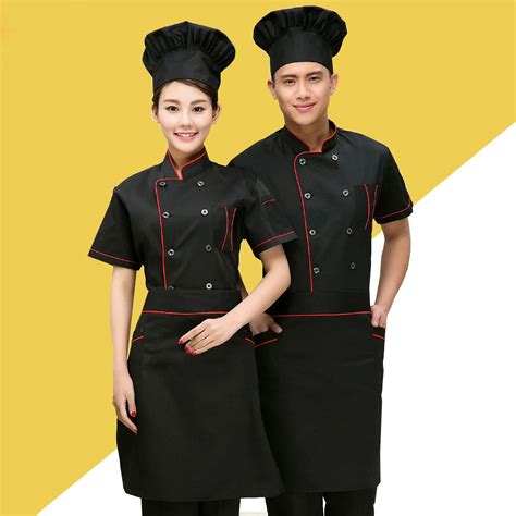 Summer Short Sleeve Hotel Kitchen Chef Uniform Western Restaurant ...