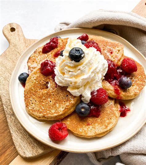 Oat Pancakes with Fresh Fruit and Whipped Cream Recipe | The Feedfeed