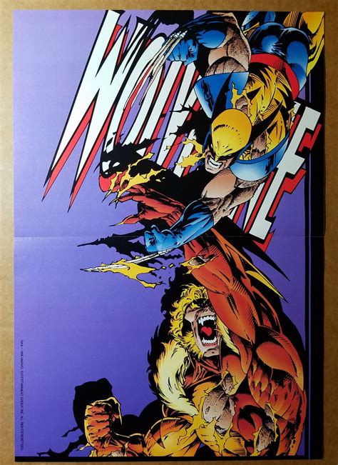 Wolverine Vs Sabretooth X-Men Marvel Comics Poster by Adam Kubert