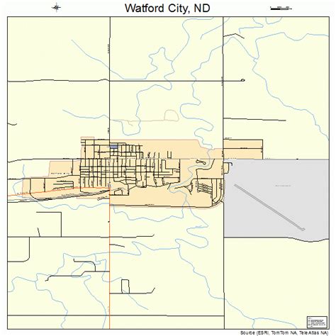 Watford City North Dakota Street Map 3883860