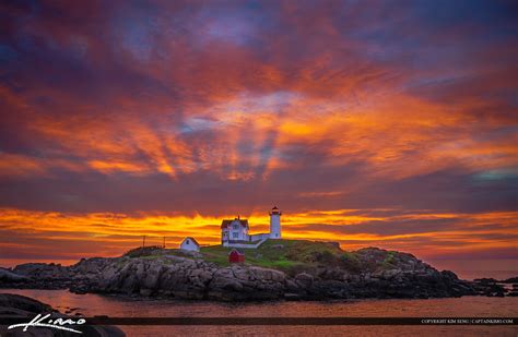 Sunrise Over York Maine at the Coast Cape Neddick