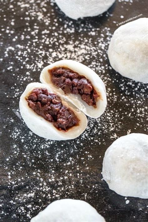 Chapssaltteok (Red Bean Mochi) - My Korean Kitchen