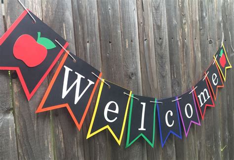 Welcome Banner, Classroom Decoration, Back to School Sign, Teacher Gift ...