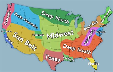 Regions of the United States - Vivid Maps | Map, World geography, The unit