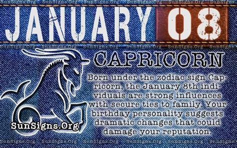 January 8 Zodiac Birthday Horoscope Personality | SunSigns.Org