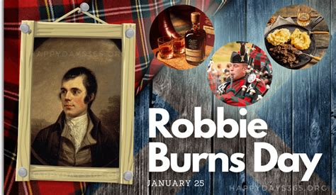 Robbie Burns Day - January 25, 2024 - Happy Days 365