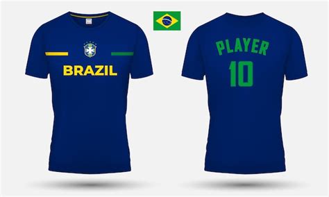 Premium Vector | Brazil football team jersey design along with the ...