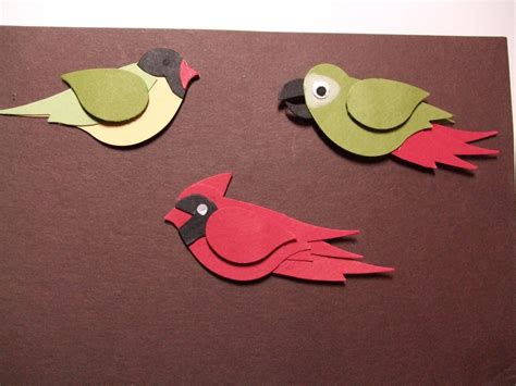 3 birds | Punch art cards, Punch cards, Paper punch art