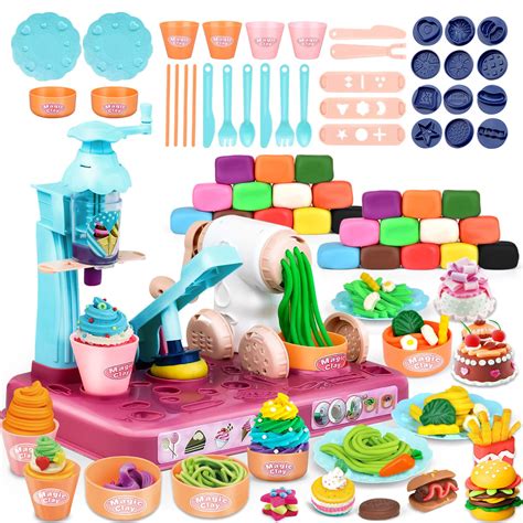 3In1 Play Dough Sets for Kids, 72Pcs Ice Cream Playdough Set Kitchen ...