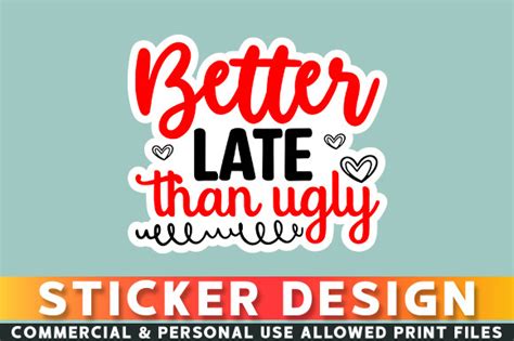 Funny Quotes Sticker Design Graphic by Regular Creative · Creative Fabrica