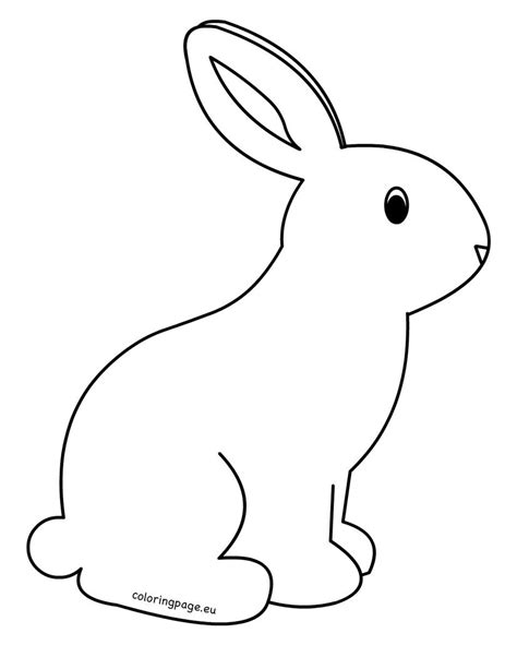 Bunny Outline Rabbit Template Animal Templates Free Jpg – Clipartix ...