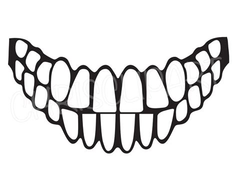 Teeth SVG PNG JPG Skull Teeth Clipart Skeleton Teeth Cricut Teeth ...