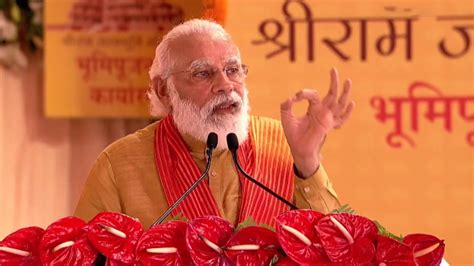 PM Modi ram mandir groundbreaking ceremony speech highlights 10 points ...