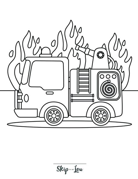 Fire Truck Coloring Pages - Free Coloring Pages Printables