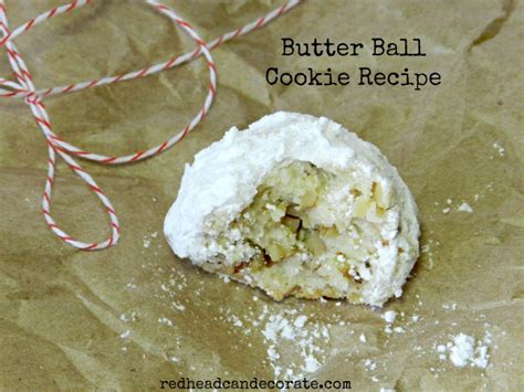 Butter Ball Christmas Cookies - Redhead Can Decorate