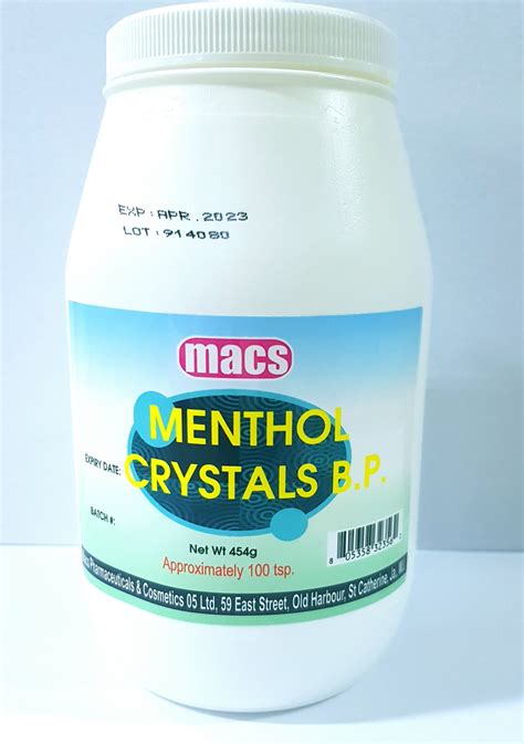 MENTHOL CRYSTALS – Macs Pharmaceuticals & Cosmetics 05 Ltd.