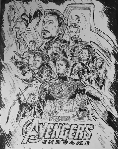 Avengers: Endgame (drawing) by Leo-drawz on DeviantArt