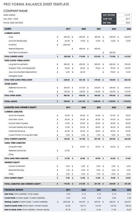 Balance Sheet Template For Small Business Excel ~ MS Excel Templates