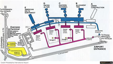 Philly Airport Map Of Terminals