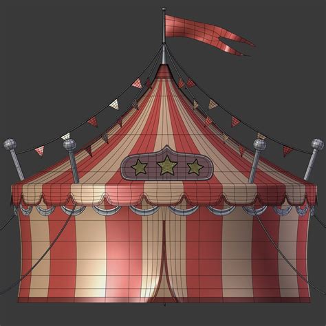 Cartoon circus 3D model - TurboSquid 1289311