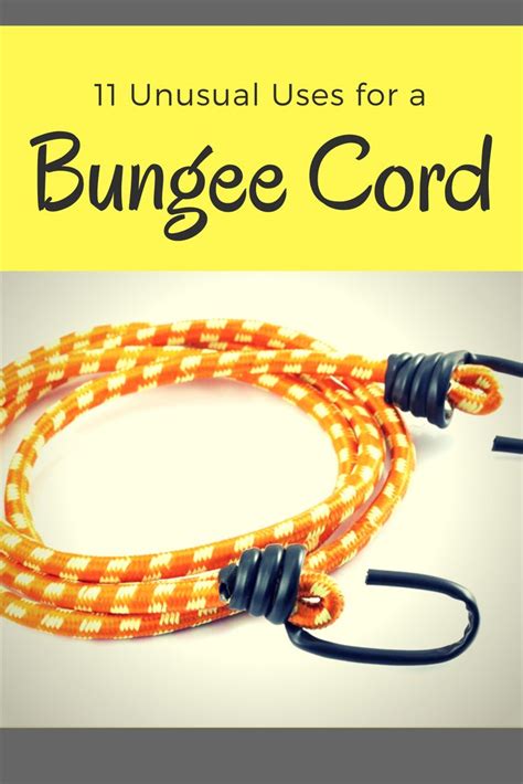 11 Unusual Uses for a Bungee Cord | Bungee cord, Cord, Bungy cords