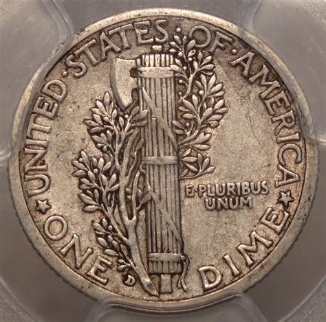 1916-D Mercury Dime, Choice Extremely Fine, Certified P