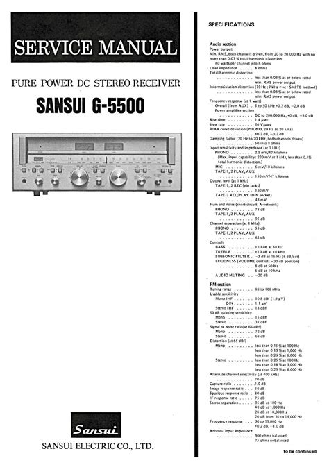 Download "Sansui G 5500 Service Manual" free