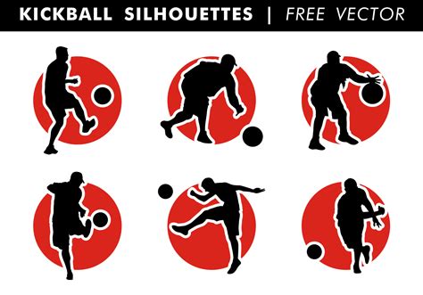 Kickball Silhouettes Free Vector - Download Free Vector Art, Stock ...