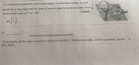 Solved 7 The relationship between the cone's vertex angle, | Chegg.com