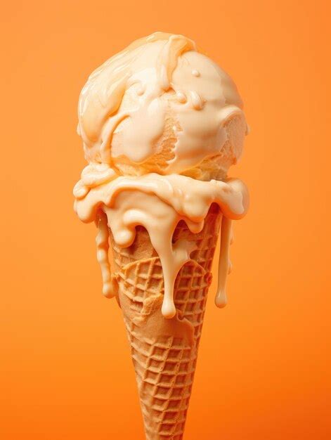 Premium AI Image | a ice cream cone with a scoop of ice cream