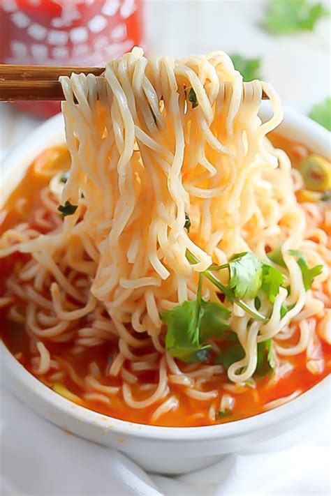 20-Minute Spicy Sriracha Ramen Noodle Soup - Baker by Nature