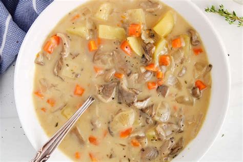 Creamy Oyster Mushroom Soup - Plant Based Jess