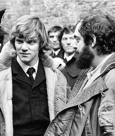 Malcolm McDowell and Stanley Kubrick on the set of A Clockwork Orange ...