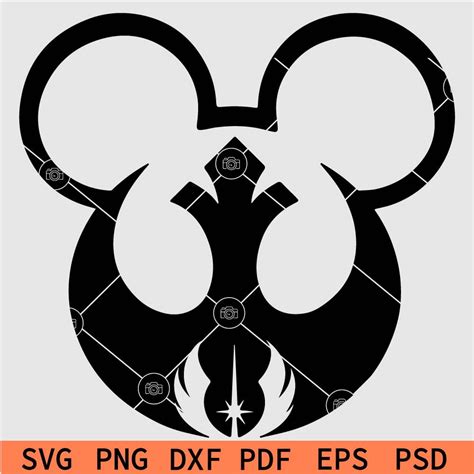 Mickey Mouse Star Wars SVG, Disney Star Wars Svg, Minnie Star Wars SVG ...